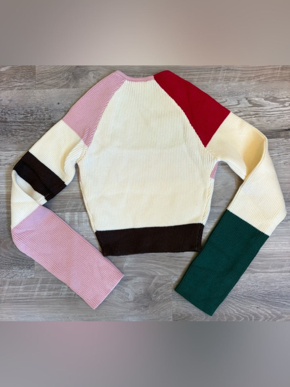 Le Lis Colorblock Cropped Sweater Size XS NWT - Picture 2 of 9